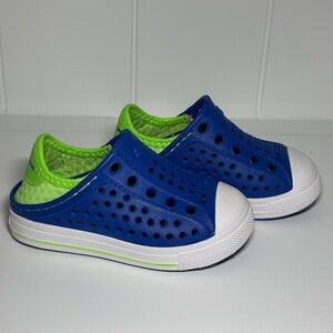 Skechers toddler Guzman Steps - Aqua Surge Blue/Lime Shoes Size- 6